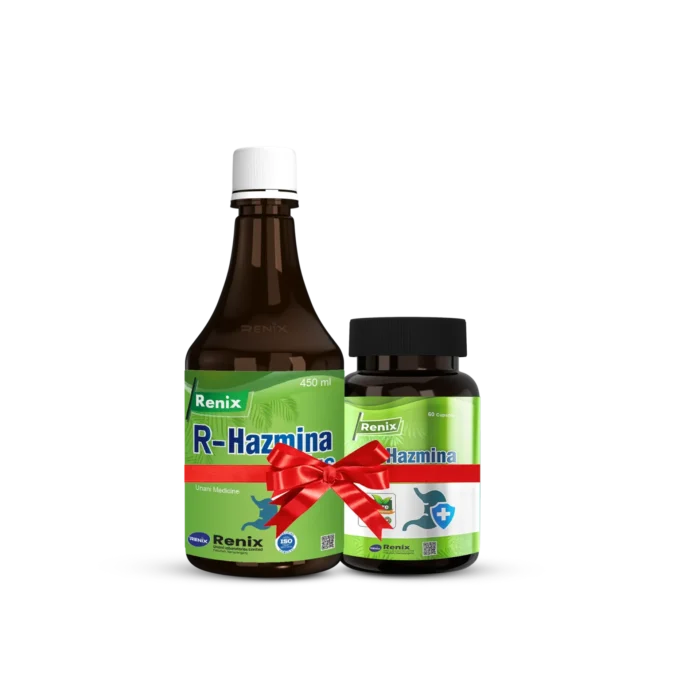 Hazmina Plus Combo(৪৫০ ml ১ টি সিরাপ এবং ৬০টি ক্যাপসুল )